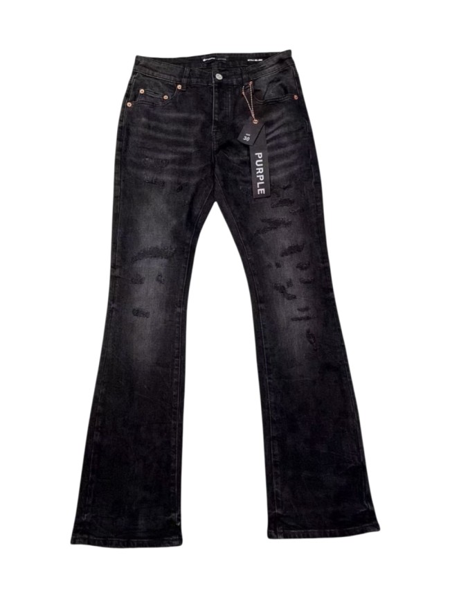 1:1 quality version Black Washed Ripped Flare Denim Pants 28997718