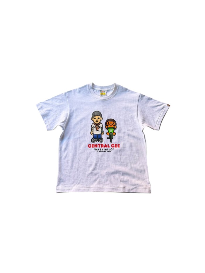 1:1 quality version BAPE × Spotify × SYNA Motorcycle Baby Milo Print Tee 2 colors 28886489