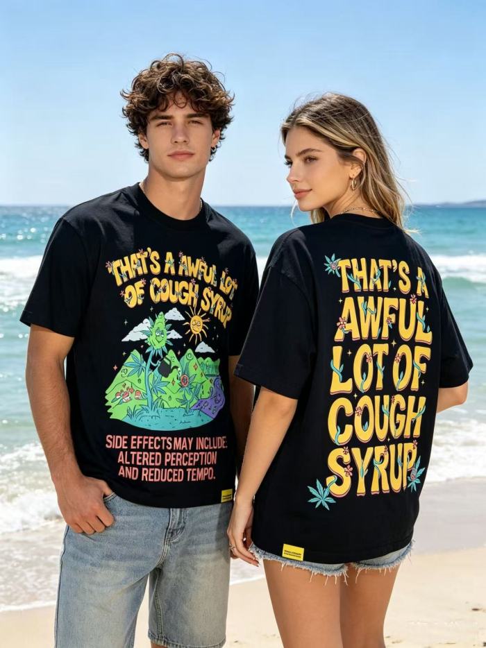 Psychedelic Sun Plant Print Tee 2 colors 29010783