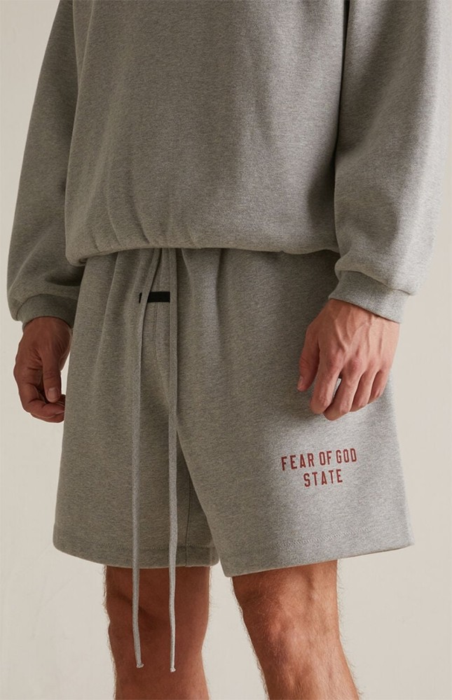Loose-fitting, drop-crotch, five-inch casual shorts with contrasting side letter embroidery 4 colors 29060838