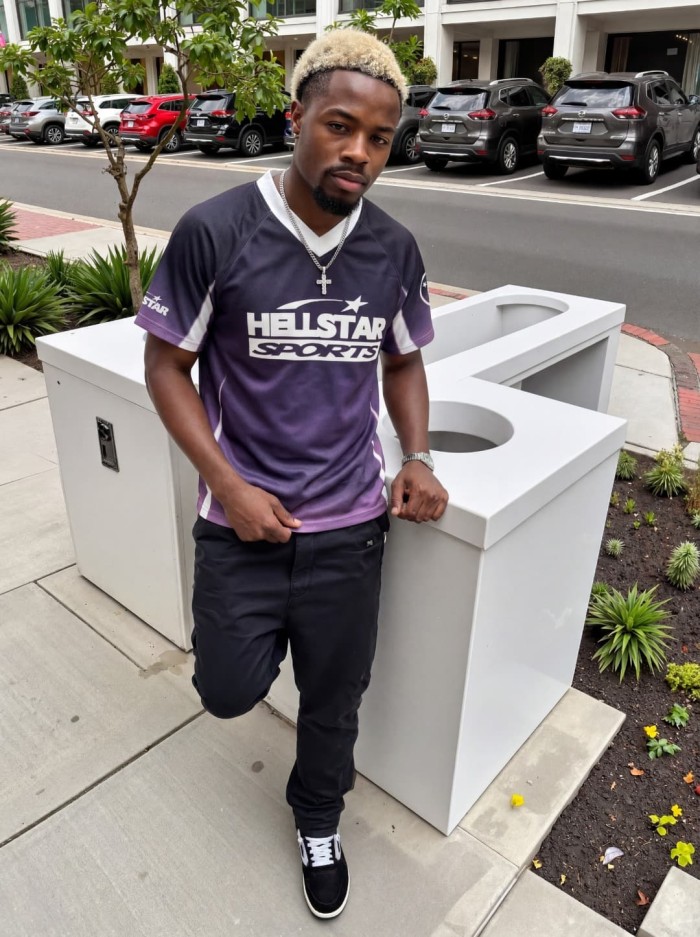 Purple And Black Skull Mesh Jersey Tee 29043145