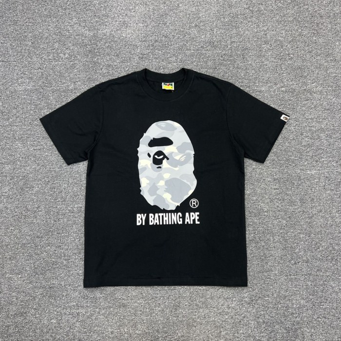 1:1 quality version Glow-in-the-Dark Camouflage Big Ape Head Print Tee 4 colors