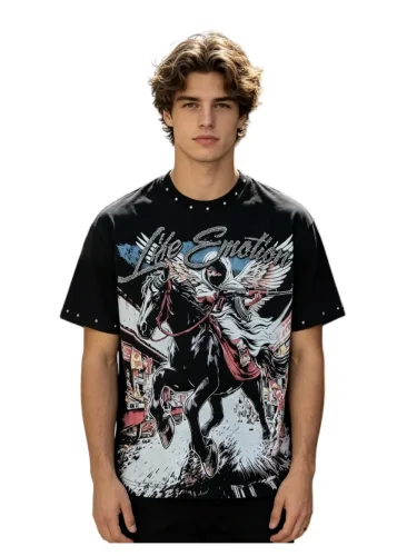 Hardcore heavy-duty American-style comic daily commuting short-sleeved shirt 29064740