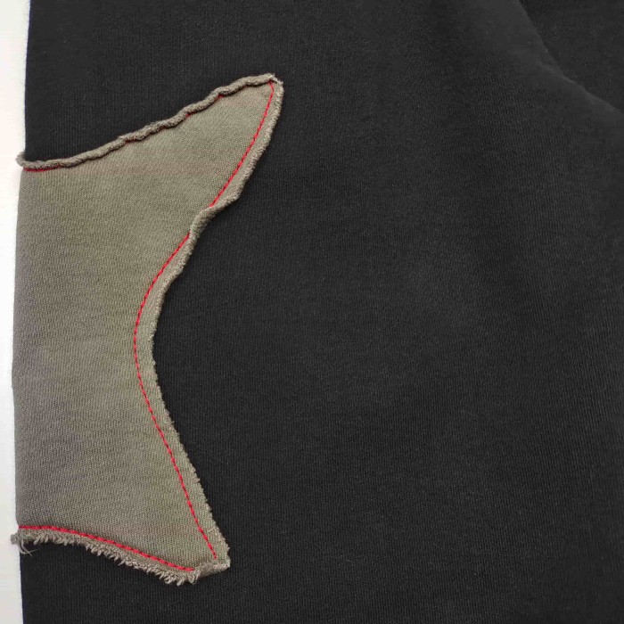 [Big & Tall for weights up to 220 lbs]1:1 quality version Grey Star Applique Zipper Hoodie & Pants Set 28893162