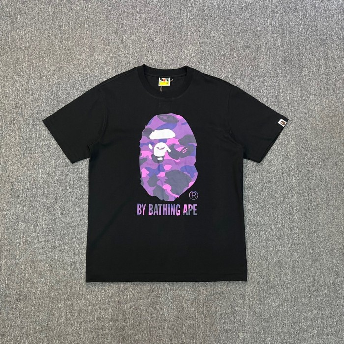 1:1 quality version Camouflage great ape head letter print tee 6 colors