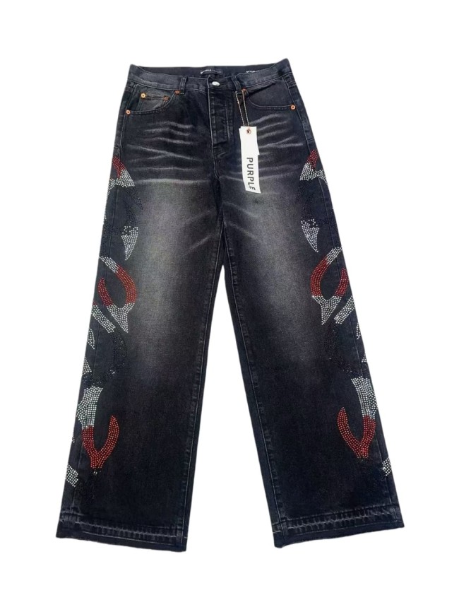 1:1 quality version Three-color Rivet Pleated Straight-leg Jeans 2 colors 28658089
