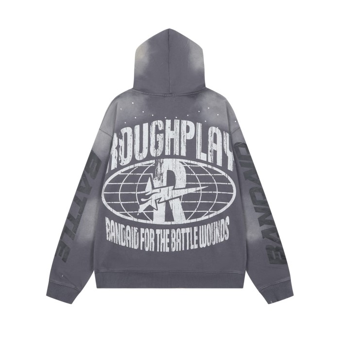 Oversized Y2K Grunge Streetwear Washed Cotton Graphic Print Hoodie 29069006