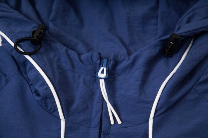 Lightweight Nylon Windbreaker with Reflective Piping & Elastic Cuffs Jacket 29077486