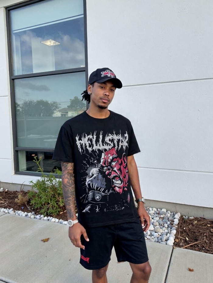 Bloody Fist Furious Figure Print Washed Tee 29092396