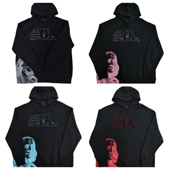 Rhinestone Letter Portrait Print Hoodie 8 colors 28751212
