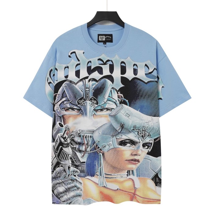 Cyber Twin Female Robot Print Washed Tee 2 colors 29098144