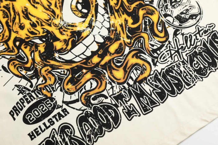 Flame-eyed Stranger Print Washed Tee 29092398