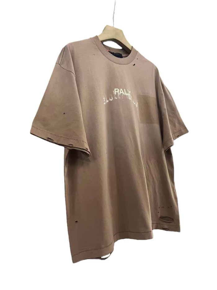 Ripped Pocket Print Washed Version Tee 3 colors 28756294