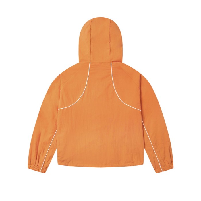Lightweight Nylon Windbreaker with Reflective Piping & Elastic Cuffs Jacket 29077486