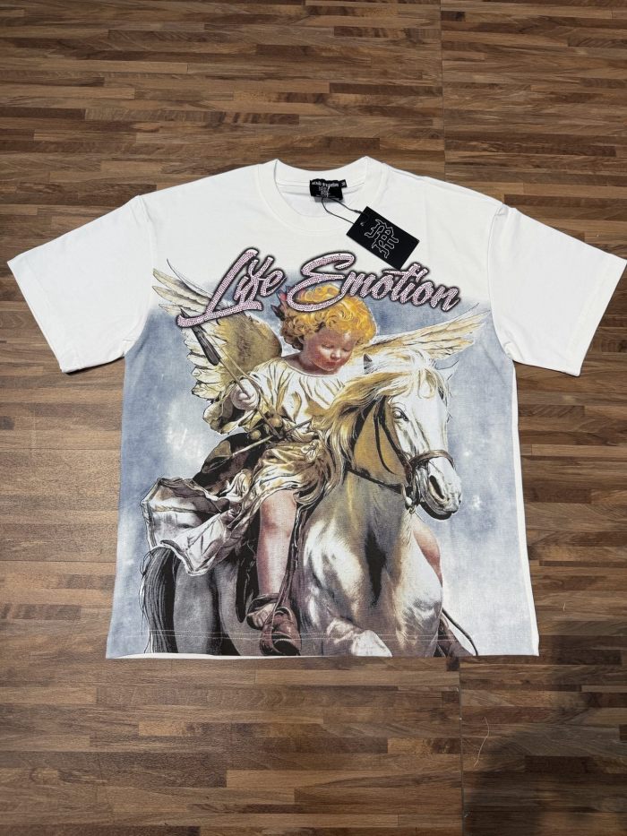 American vintage light luxury angel daily commuting short-sleeved shirt 2 colors 29066587