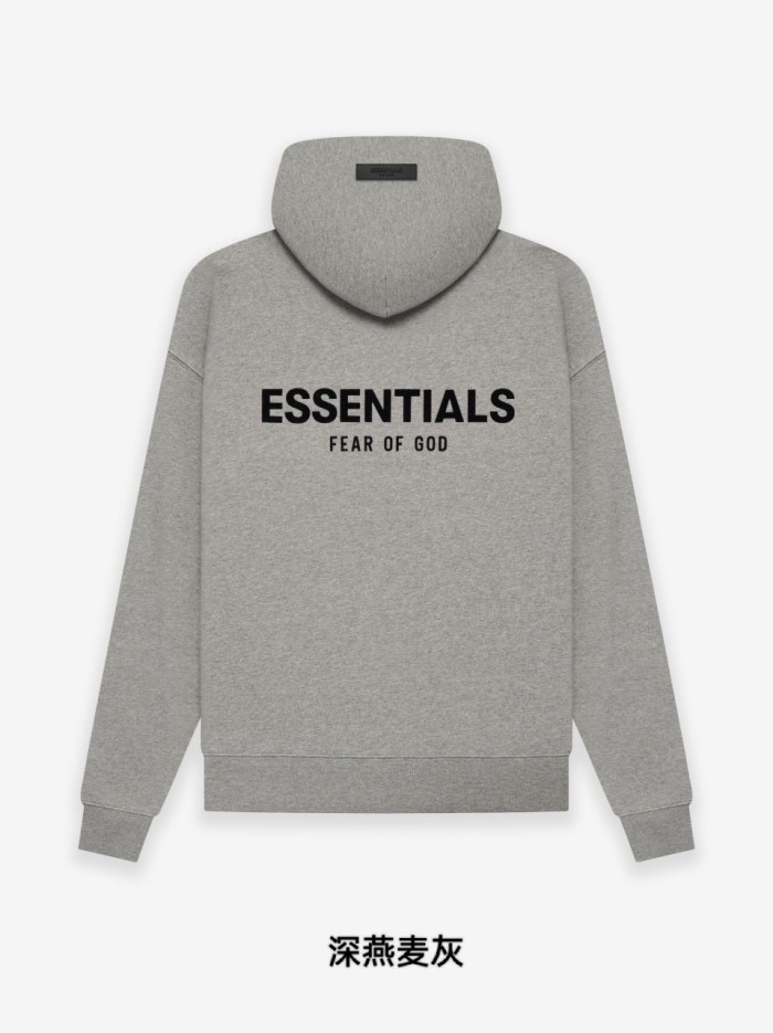 [Big & Tall for weights up to 220 lbs]1:1 quality version Black flocking monogrammed hoodie