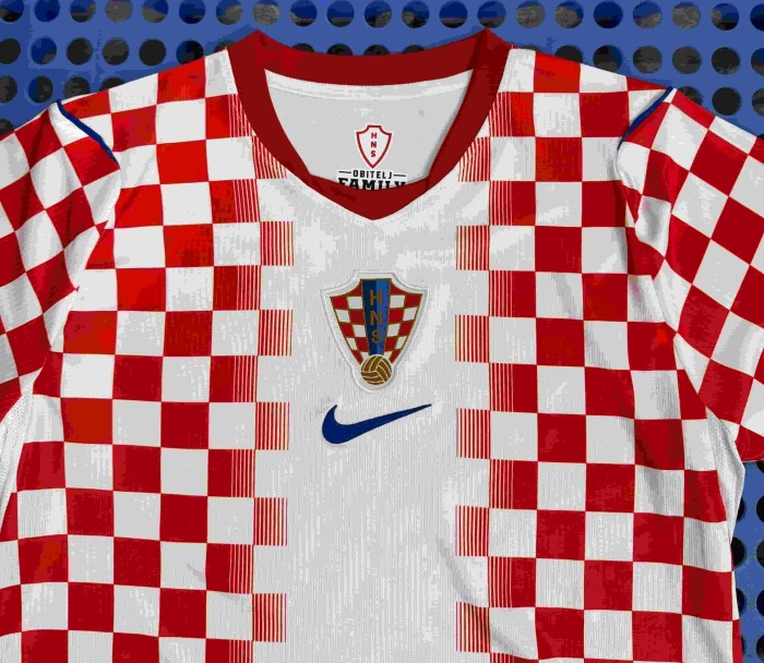 2026/2027 Croatia Red And White Checkered Home Jersey 2 Kind 29085318