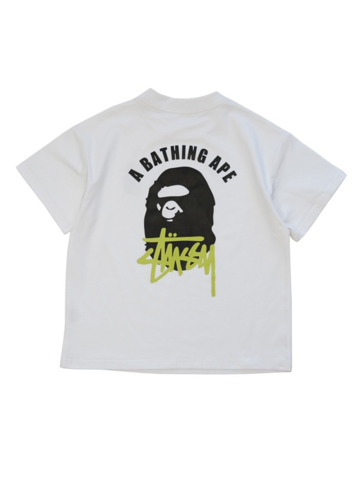 Co-branded Ape Head Graffiti Signature Print T-Shirt for Kids 2 colors 29006334