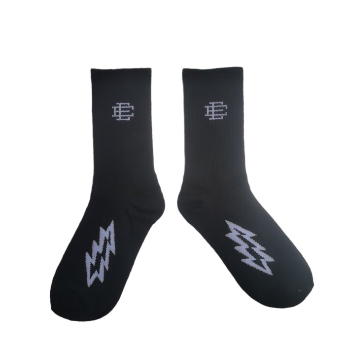 Lightning Logo Print Mid Calf Socks 2 colors