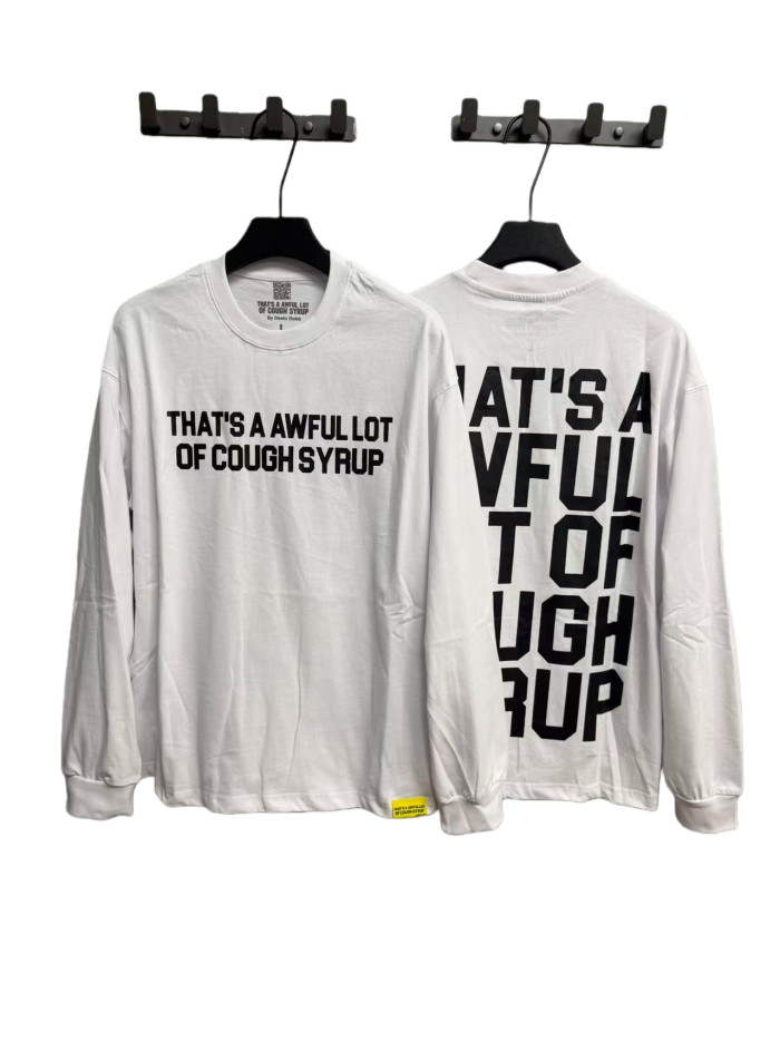 Classic Color-Blocked Slogan Print Long Sleeve T-Shirt 2 colors 28659528