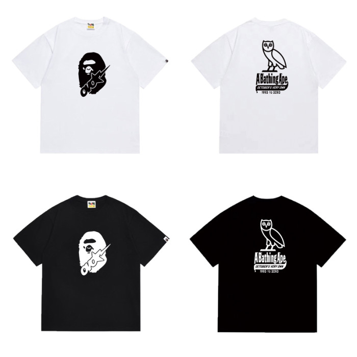 OVO Ape Head Owl Lightning Print T-Shirt 2 colors 29051414