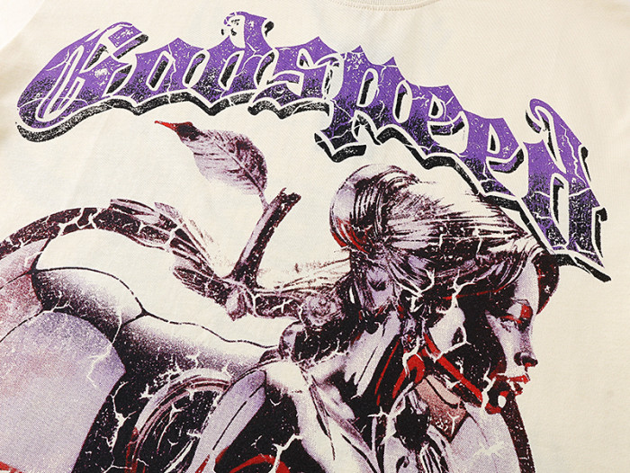 Creamy White and Dark Apple Goddess All-Seeing Eye Double-Sided Printed T-Shirt 29043119