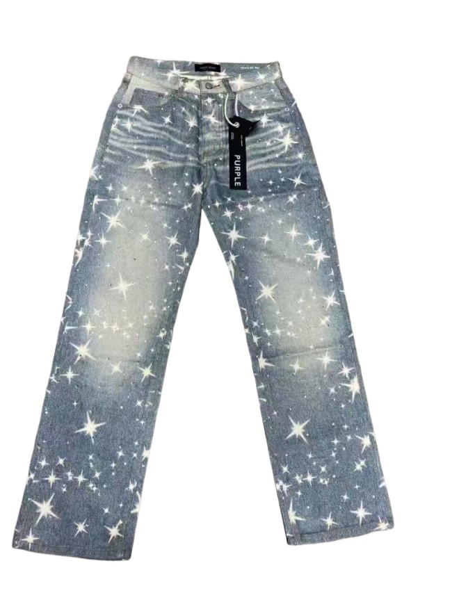 1:1 quality version 28367495 Star Print Rhinestone jeans