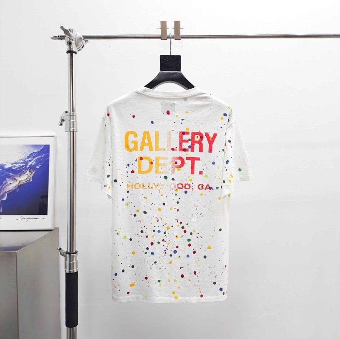 [Big & Tall for weights up to 220 lbs]1:1 quality version Colorful Splatter Graffiti Print Tee 29045591