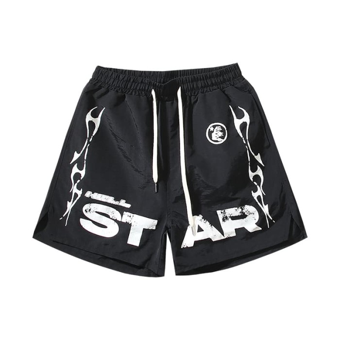 Worn Letter Print Beach Shorts 2 colors 29035467