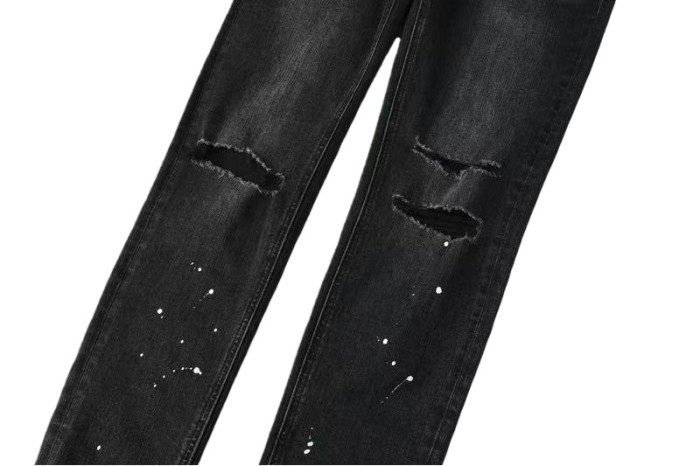 1:1 quality version Knee-hole White Dot Jeans 28700617