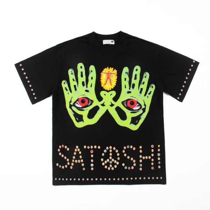Heavenly Eye Double Palms Print Washed Tee 28874714