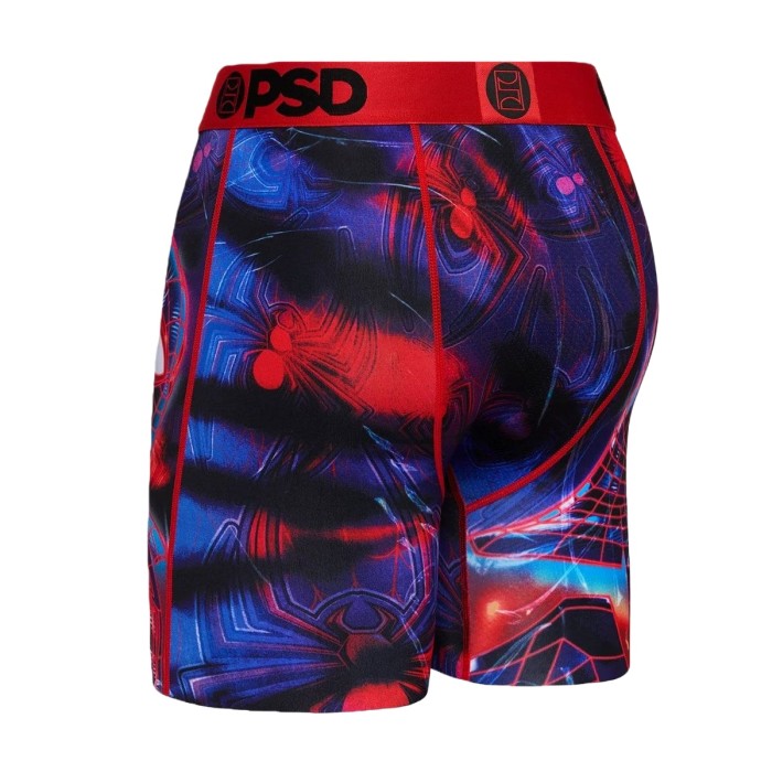 Blue Background Red Line Spider-Man Print Boxer Briefs 28750757