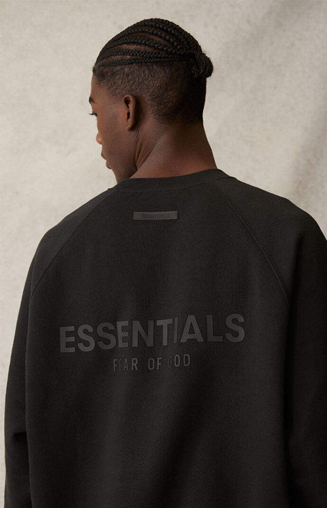 [Big & Tall for weights up to 220 lbs]1:1 quality version Front Solid-Color Back Silicone Letter Pullover Sweatshirt 5 colors 28529899