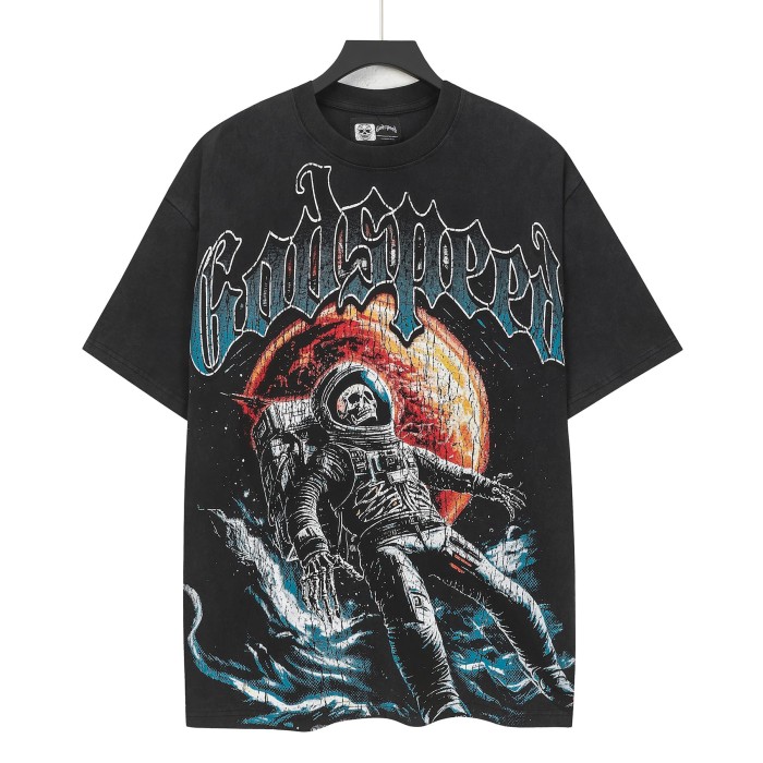 Astronaut Planet Print Washed Version Tee 3 colors 28694025