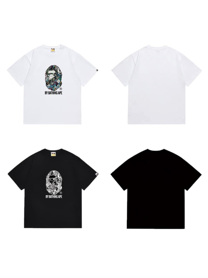 Disordered graffiti camouflage ape print  T-shirt 2 colors 29053634