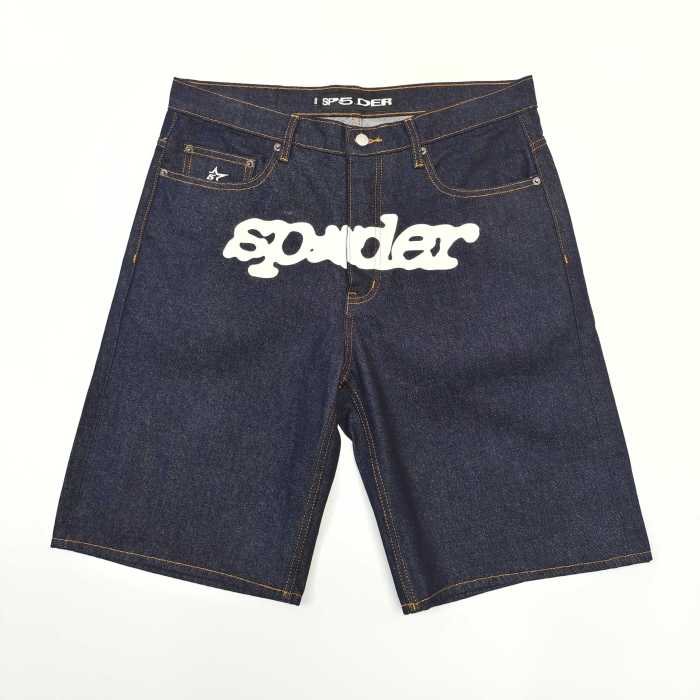 [Big & Tall for weights up to 220 lbs]1:1 quality version 28270387 LOGO Printed V3 Denim Shorts 2 colors