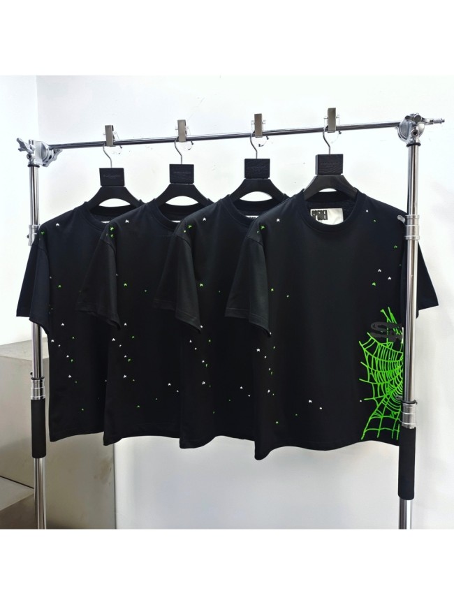 [Big & Tall for weights up to 220 lbs]1:1 quality version Green Mesh On Side Black Print Tee 28971637