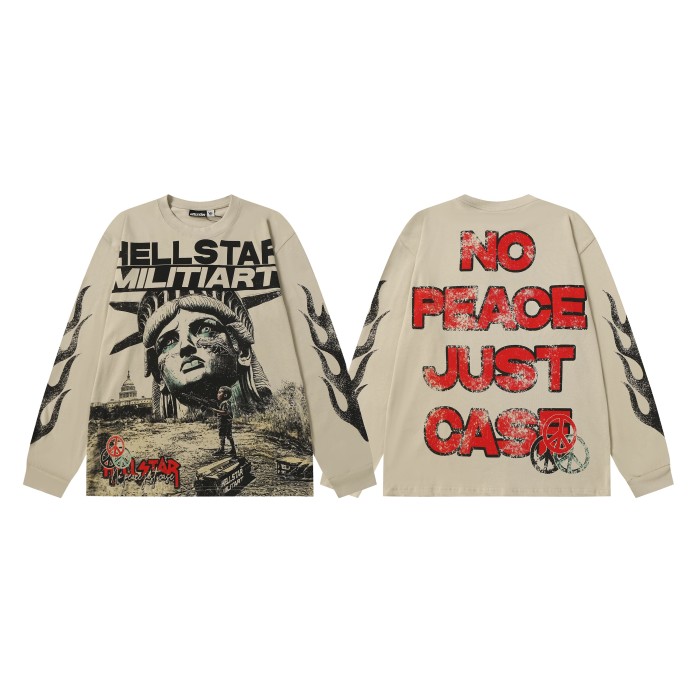 Mechanical Sense Deity Print Long Sleeve T-Shirt 2 colors 28704406