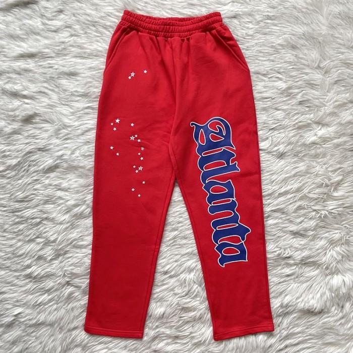 Atlanta Zip Up Hoodie & Pants set red