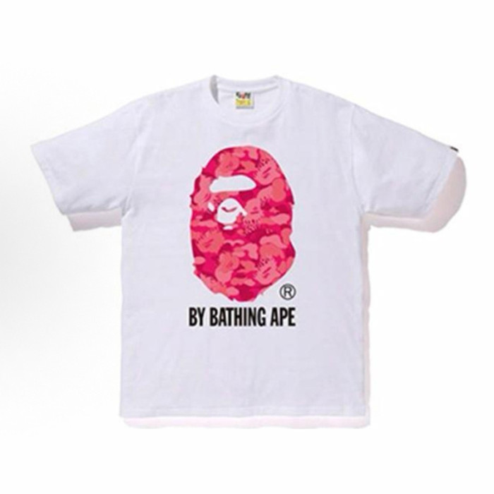 28325707 Camouflage Fuzzy Round Badge Ape Head Print tee 16 colors