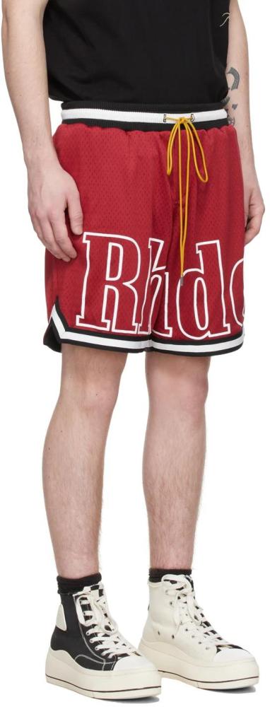 Simple white letter print quick dry gym shorts 3 colors