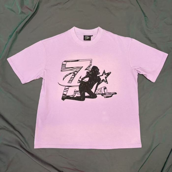 Graffiti angel pattern printed street hip hop crew neck tee 12 colors 29069216