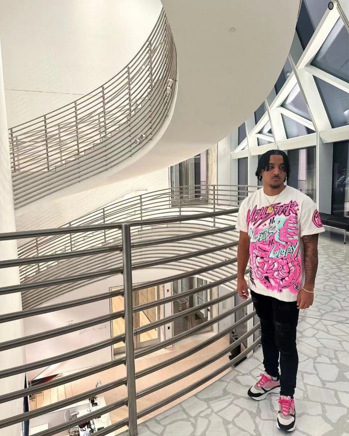 [Big & Tall for weights up to 260 lbs]1:1 quality version Graffiti Font Abstract Print Tee with NFC tag