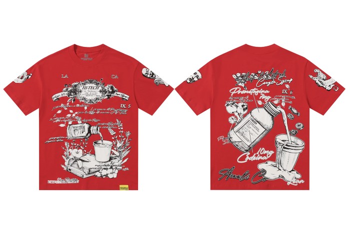 Floral Syrup Bottle Print Tee 28703122