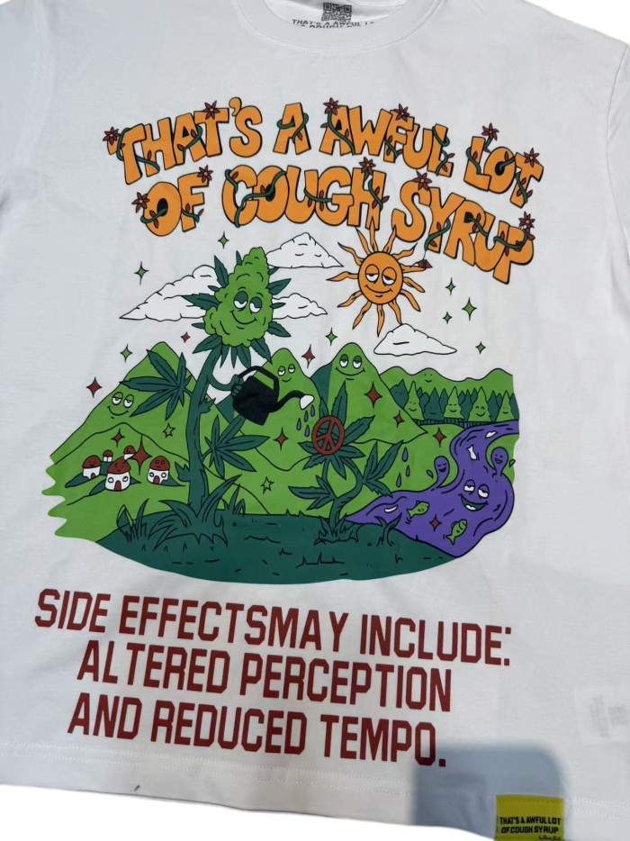 Psychedelic Sun Plant Print Tee 2 colors 29010783