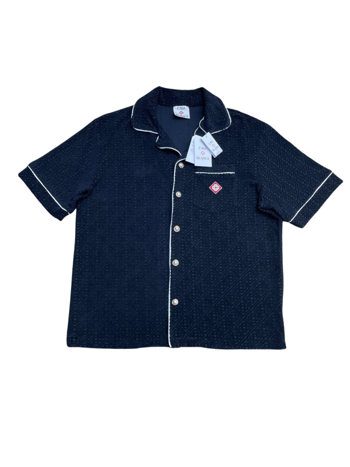 1:1 quality version 28314268 Embroidered Jacquard Polo Shirt & Shorts Set 3 colors