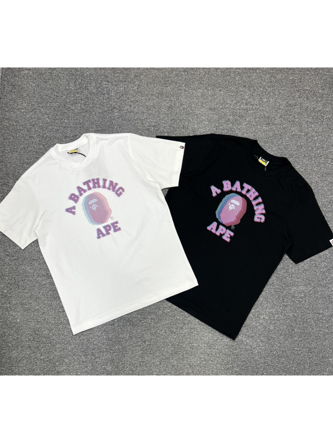 1:1 quality version Malfunctioning color overlapping shadow ape head Tee 2 colors