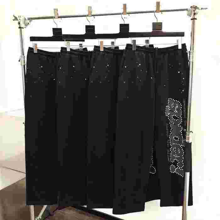 [Big & Tall for weights up to 220 lbs]1:1 quality version Black Letter With Rhinestone V2 Print Hoodie & Pants Set 28971641