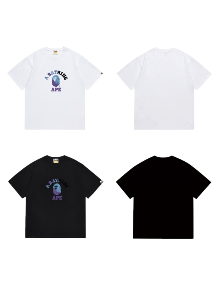 Ape Head Purple Blue Gradient Print T-shirt 2 colors 29060592