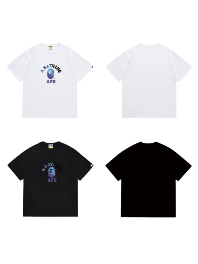 Ape Head Purple Blue Gradient Print T-shirt 2 colors 29060592
